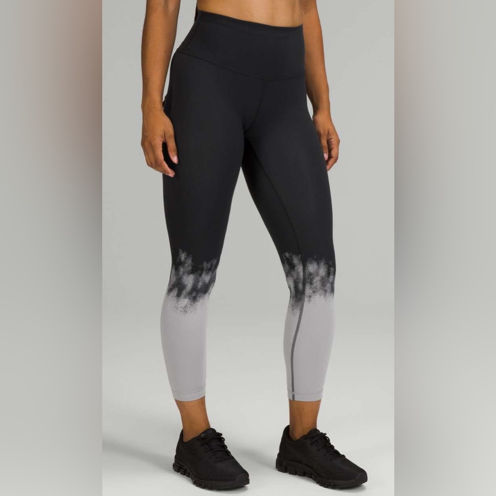Lululemon Women's Black and Gray Ombre Leggings